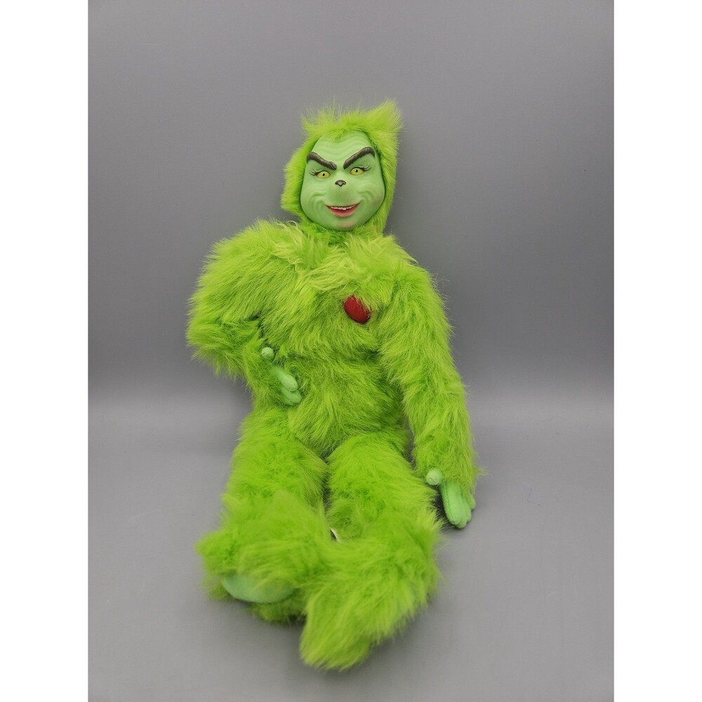 2000 Dr Seuss HOW THE GRINCH STOLE CHRISTMAS 14” Warming Heart Plush Doll